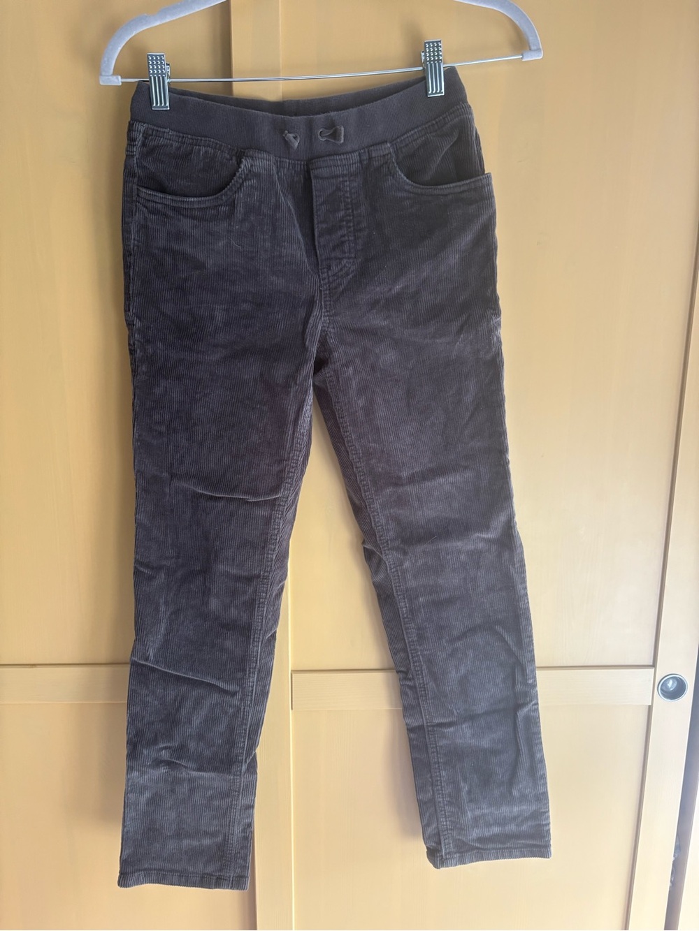 Hanna Andersson BOYS Dark Gray Ribbed Waistband corduroy.
